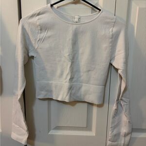 Nikibiki White Ribbed Crop Top